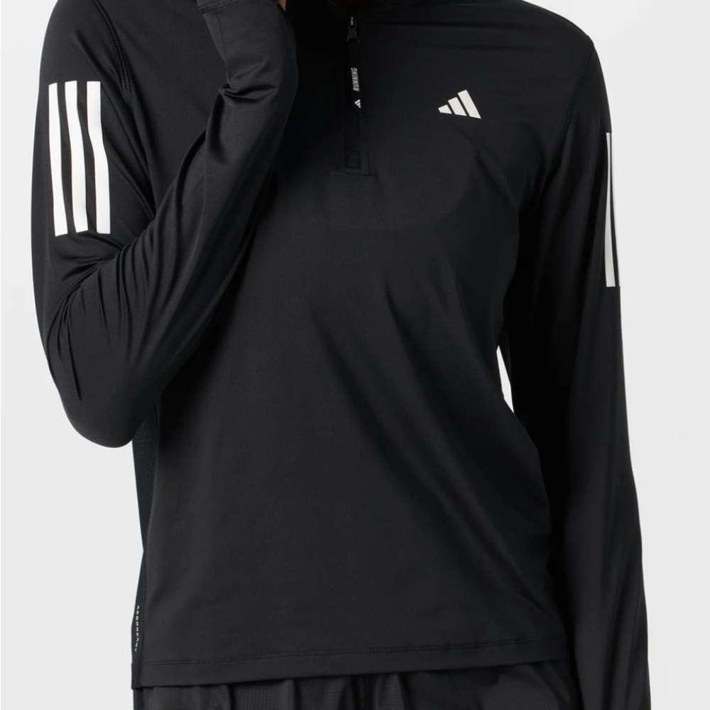Adidas Black Performance Top with White Accents